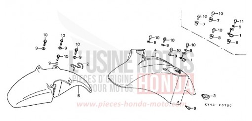 AILE AVANT (1) NSR125RN de 1992